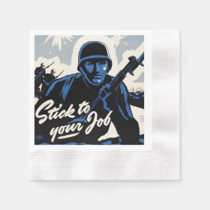 Serviette En Papier Attaque à la tête de la plage sur le champ de bata