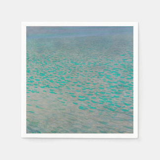 Serviette En Papier Attersee, peinture de paysage côtier, Gustav Klimt
