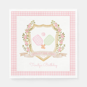 Serviette En Papier Attrapons la Cour Boule de chiche rose Preppy