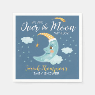 Serviette En Papier Au-dessus du Baby shower des Garçons Bleus de la