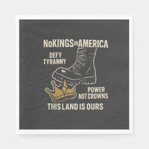Serviette En Papier Aucun roi en Amérique 4 juillet anti-Trump