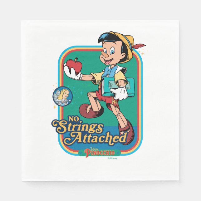 Serviette En Papier Aucune chaîne attachée Pinocchio (Devant)