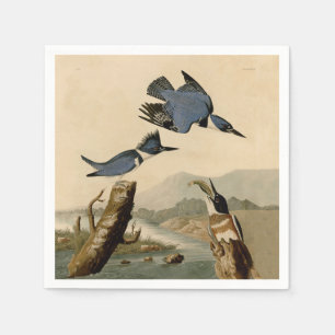 Serviette En Papier Audubon Belted Kingfisher Wildlife Bird
