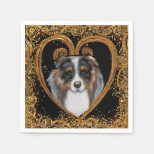 Serviette En Papier Australian Shepherd  