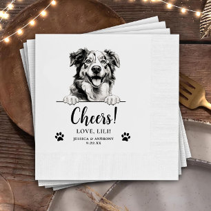 Serviette En Papier Australian Shepherd Dog Personnalisé