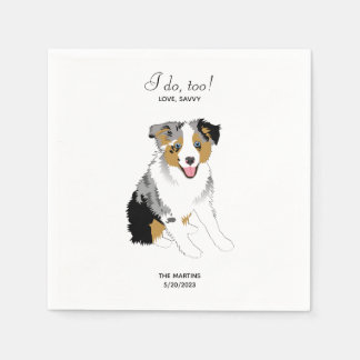 Serviette En Papier Australian Shepherd Mariage Cocktail serviettes