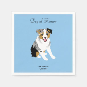 Serviette En Papier Australian Shepherd Mariage Cocktail serviettes