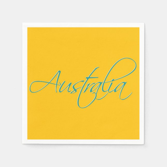 Serviette En Papier Australie : Papier de voyage Napkin (Devant)