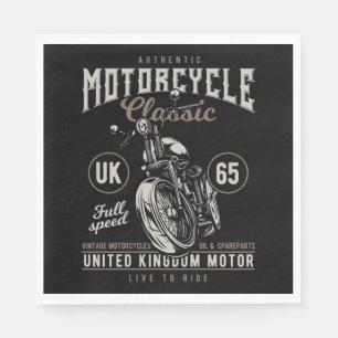 Serviette En Papier Authentique Motorcycle Classic