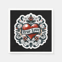 Autocollant de tatouage temporaire cœur amour véri
