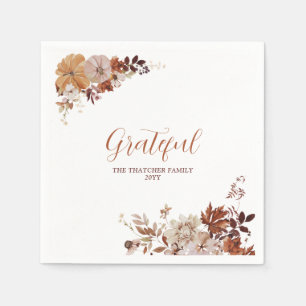 Serviette En Papier Automne/Automne Amis donnant / Merci Dîner