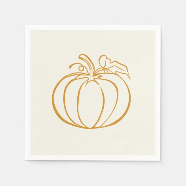 Serviette En Papier Automne Automne Citrouille Thanksgiving design (Devant)
