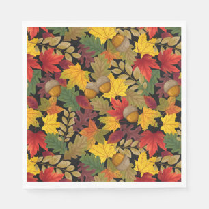 Serviette En Papier Automne automne Feuille coloré
