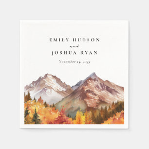 Serviette En Papier Automne Automne Mariage élégant