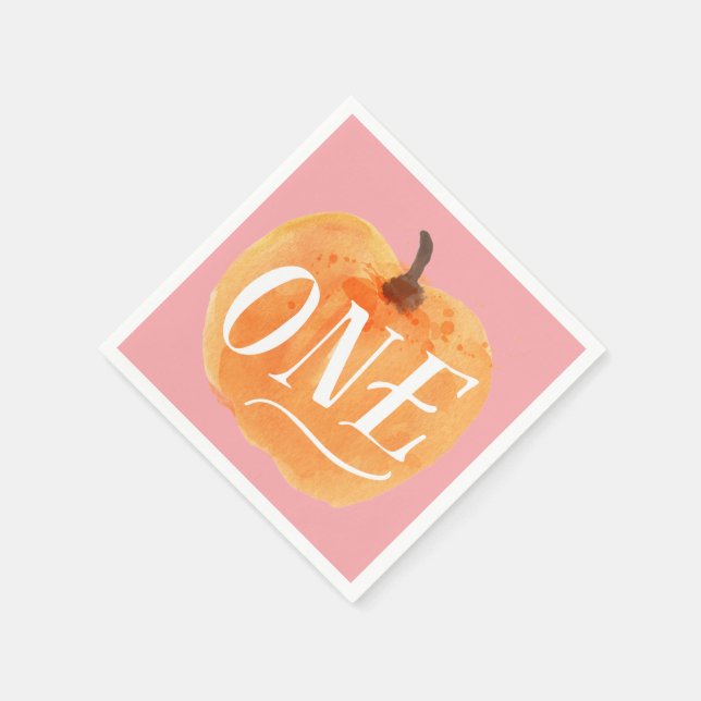 Serviette En Papier Automne Citrouille Automne | Premier Anniversaire  (Coin)