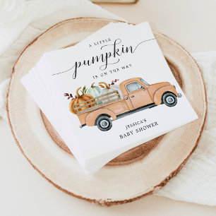 Serviette En Papier Automne Citrouille Camion Baby shower Napkin Cockt