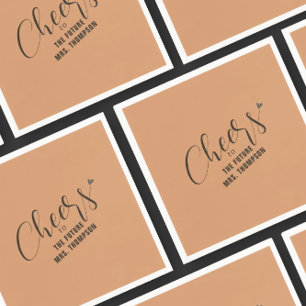 Serviette En Papier Automne Félicitations Futur Mme Orange Fête des ma