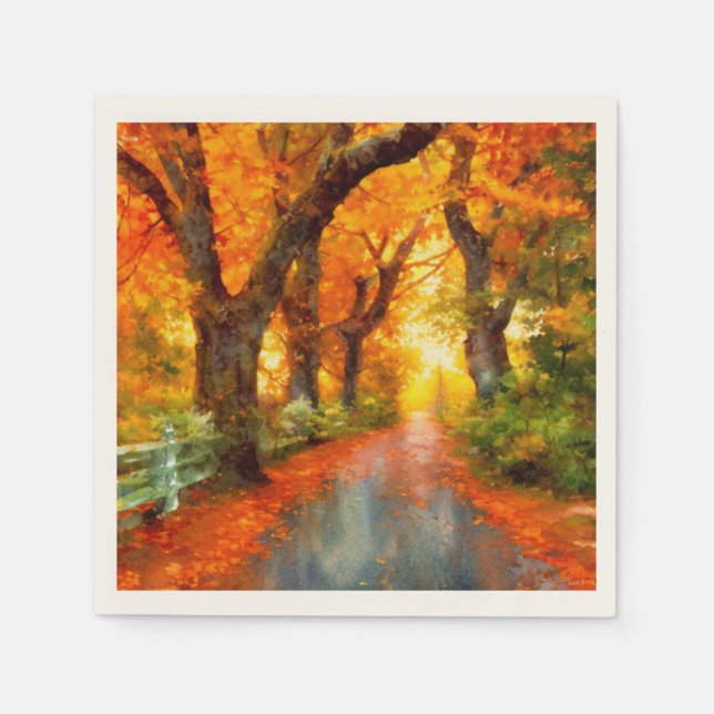 Serviette En Papier Automne/Feuilles/nature  (Devant)