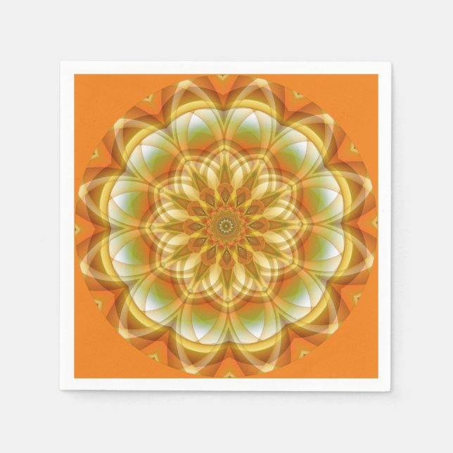 Serviette En Papier Automne Kaleidoscope Classique (Devant)