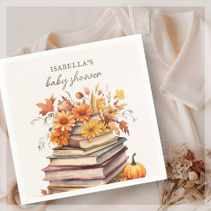 Serviette En Papier Automne Livre d'automne Thème Baby shower