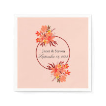 Automne Mariage Floral Orange Gold Brown