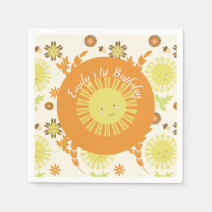 Serviette En Papier Automne Sunshine Automne Fête d'anniversaire