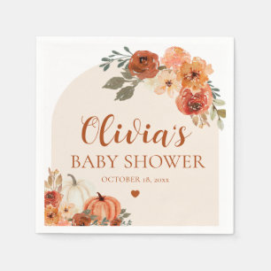Serviette En Papier Automne Un Peu Citrouille Automne Baby shower Flor