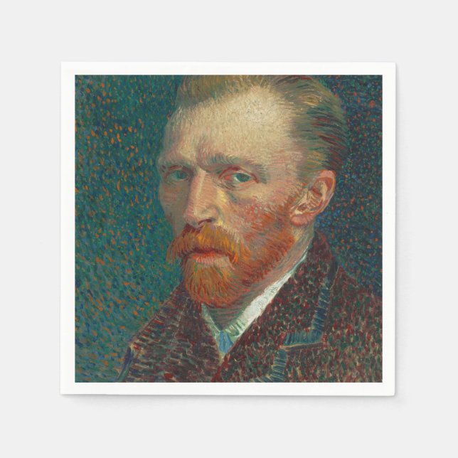 Serviette En Papier Autoportrait de Van Gogh peinture artistique (Devant)
