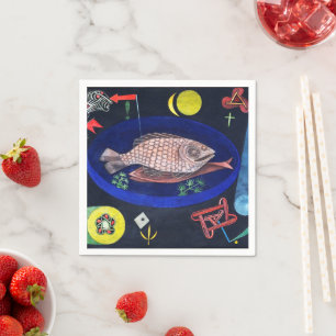 Serviette En Papier Autour du poisson, Paul Klee