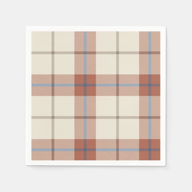 Serviette En Papier Autumental Plaid (Devant)