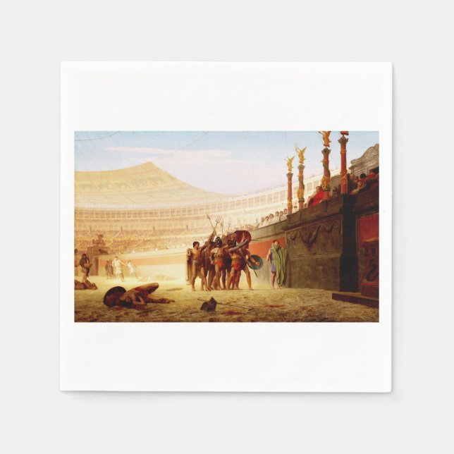 Serviette En Papier Ave César de Jean-Léon Gérôme (Devant)