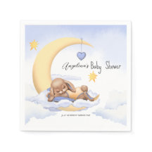 Serviette en papier avec un mignon lapin.