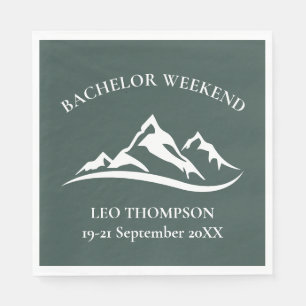 Serviette En Papier Aventure de plein air Week-end de Bachelor en mont