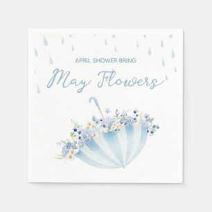 Serviette En Papier Averse d'Avril Amène Fleurs de Mai Baby Shower