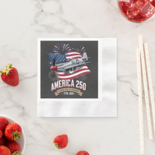 Serviette En Papier Avion du 250e anniversaire de l'Amérique