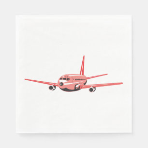 Serviette En Papier Avion rose
