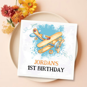 Serviette En Papier Avion vintage 1er anniversaire