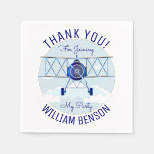 Serviette En Papier Avion vintage Avion Partie d'anniversaire