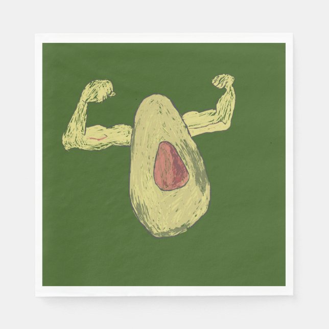 Serviette En Papier Avocado musclé (Devant)