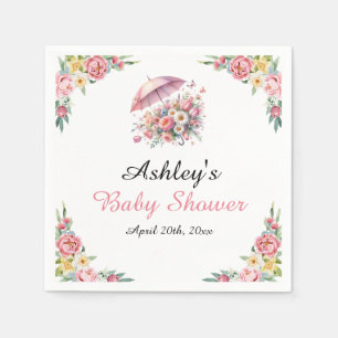 Serviette En Papier Avril Douches apporte mai Baby shower de fleurs