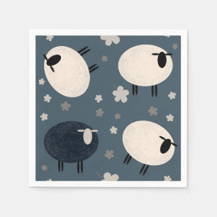 Serviette En Papier Baa Baa Black Sheep