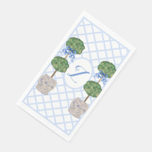 Serviette En Papier Baby Blue Chinoiserie Ginger Jar Jars Topiary