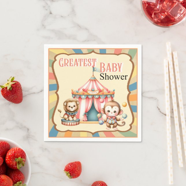 Serviette En Papier Baby Circus (En situation)