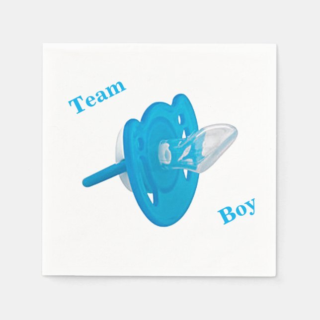 Serviette En Papier Baby Gender Reveal Party - Team Boy (Devant)
