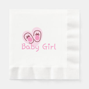 Serviette En Papier Baby Girl Chaussures Roses Baby Shower