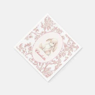 Serviette En Papier Baby Girl First Birthday Party Napkins