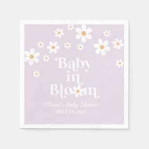 Serviette En Papier Baby in Bloom Baby Shower Fleur de lilas