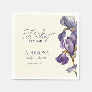 Serviette En Papier Baby In Bloom Baby shower Printemps été fleuri