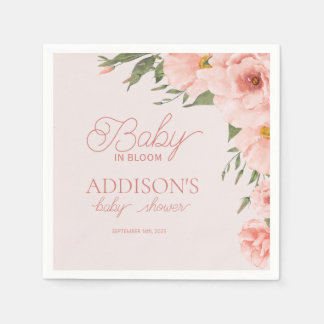 Serviette En Papier Baby In Bloom Baby shower Printemps été fleuri