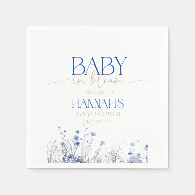 Serviette En Papier Baby in Bloom Baby shower serviettes (Devant)